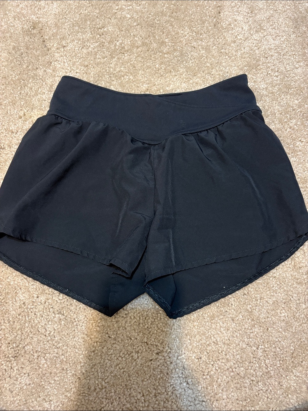 Abercrombie & Fitch Black Layered Athletic Shorts